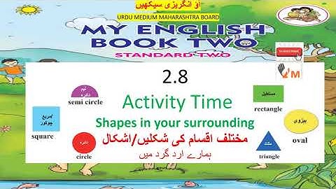 2.8 Activity Time|Shapes in English and Urdu|Class 2|English Through Urdu|STD 2
