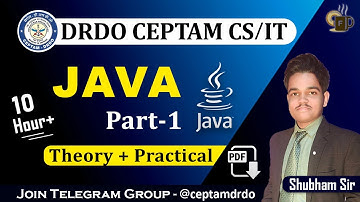CORE JAVA in Hindi Part-1🔥| DRDO CEPTAM Tier-II | Computer Science/IT