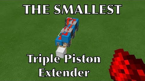 2 Minute Tutorial: SMALLEST Triple Piston Extender in Minecraft Bedrock