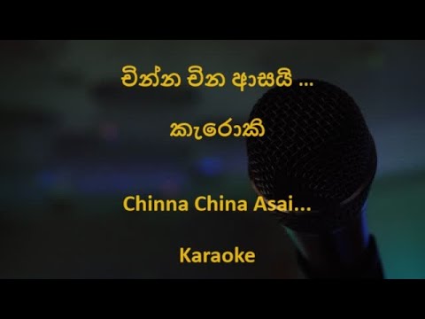 Chinna Chinna Asai  Karaoke with Sinhala Lyrics  Roja