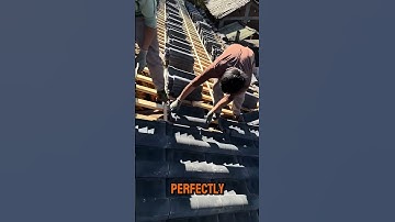 Next Level Roofing Skills ⚡ ​#shorts #construction #teamwork