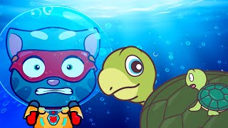 Baby Sea Turtle Missing! Talking Tom Heroes to the Rescue! | Cartoon Shows | Cartoon Candy