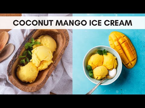 4-Ingredient Mango Coconut Ice Cream (Vegan, Dairy-Free, & Paleo)