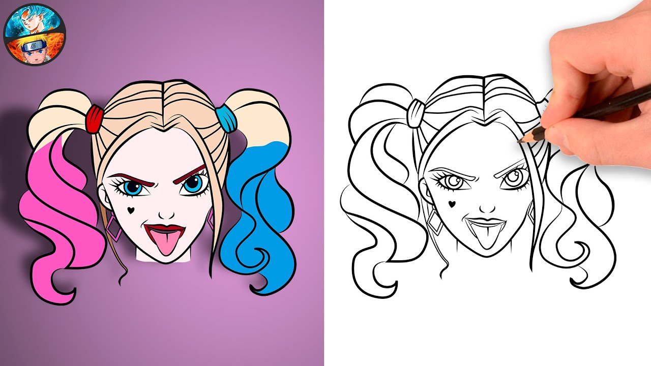 HOW TO DRAW HARLEY QUINN EASY STEP BY STEP - DRAWING HARLEY QUINN - DRAWINGS TO DRAW - YouTube how-to-draw-harley-quinn-easy-step-by-step-drawing-harley-quinn-drawings-to-draw-youtube