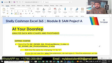Excel 365 Module 8 SAM Project A | At Your Doorstep