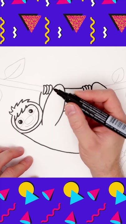 Рисунок ленивца оживает! #shorts - YouTube
