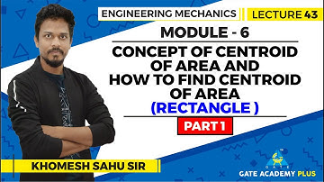 Lecture 43 | Module 6 | Concept of Centroid of Area and How to Find... | Engineering Mechanics