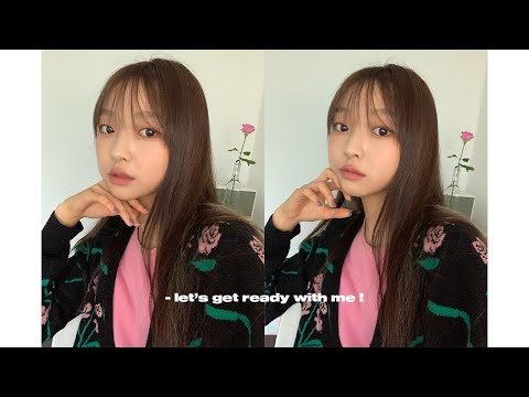 pink rose makeup🌹 머리하고 첫 GRWM (<strong>ft</strong>. 헤어케어 <strong>루틴</strong>) ⌇ KYURIN 규린