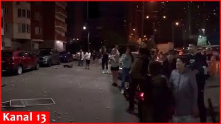 After drone attack on Moscow people rushed to street in panic, a large number of cars were damaged