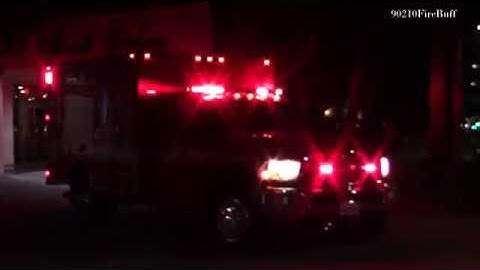 LAFD Rescue 58 Transporting Code 3 to Cedars