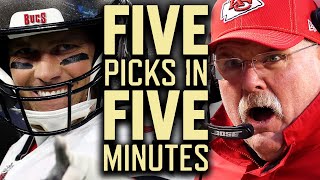 5 Picks in 5 Minutes for NFL Week 17 | NFL ATS Picks for This Week for Pick'Em Contests