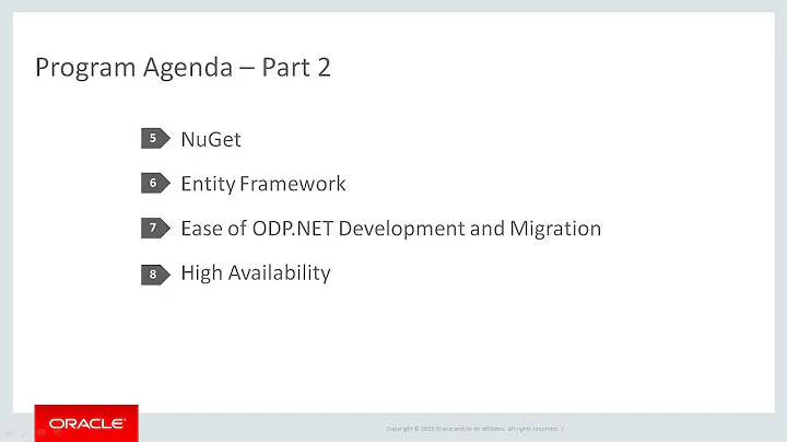 What's New for Oracle and .NET - Part 2 (2015)