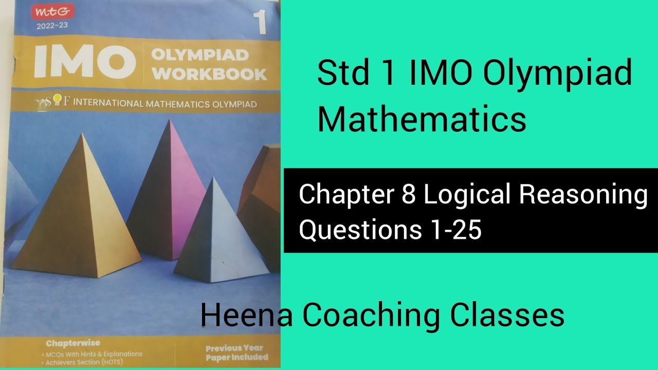 Std 1 IMO Olympiad Mathematics chapter 8 Logical Reasoning Question 1 ...