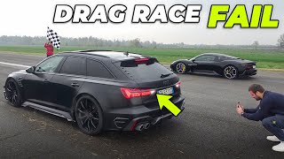 When Racing a 740HP Audi RS6-R goes WRONG.