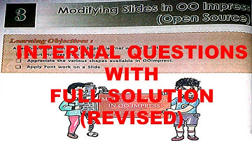 DAV CLASS 6 COMPUTER CHAPTER 3 | MODIFYING SLIDES IN IMPRESS | INTERNAL QUESTION | QUESTION ANSWER