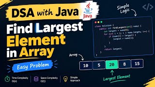 Find Largest Element in Array | Java DSA | Easy Problem