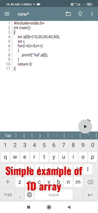 simple example of 1D array - YouTube