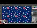 Seamless fabric design in Krita software. Tiling repeat designs for free. Create your own fabric