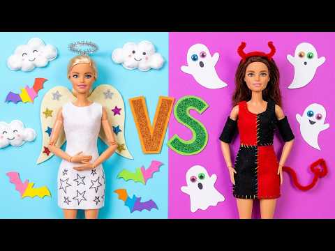 😈 Fashion October! No-sew doll dress ideas || DIY 🎈👼