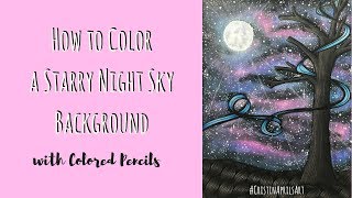 How to Color a Galaxy Background or a Starry Night Sky