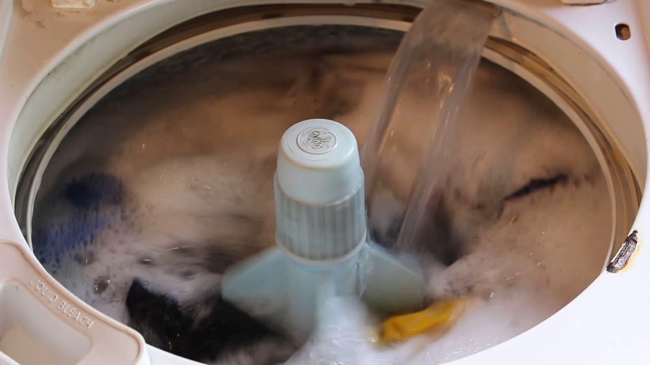 1977 GE Filter-Flo Washer - Load after Pump Replacement - YouTube