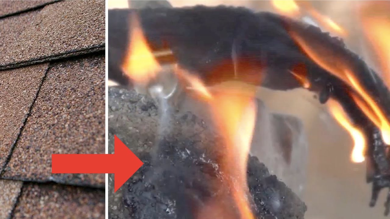 Watch "Class A" Asphalt Roofing Shingles Burn Like Napalm YouTube