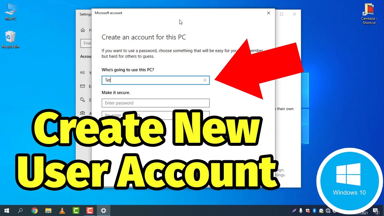 How to Create a New User Account in Windows 10 - YouTube