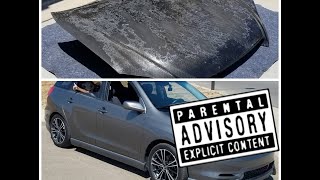 Carbon fiber hood restoration project