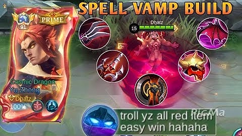 BRUTAL SPELL VAMP RED BUILD CAN MAKE YU ZHONG SUSTAIN MORE ON TEAM FIGHTS! (100% working)