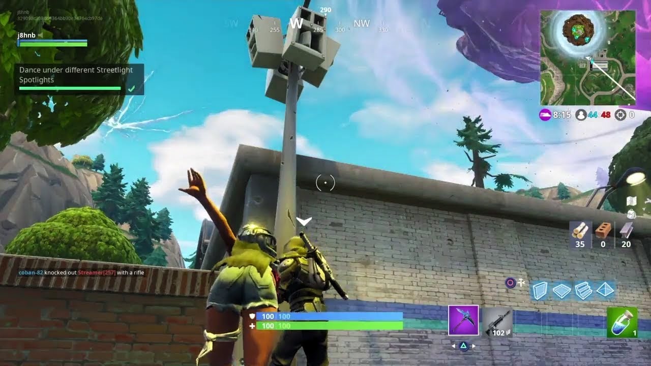 playstation 4 fravega Fortnite Battle Royale - Dance Under Different Streetlight Spotlight Locations (Season 6 Week 1)