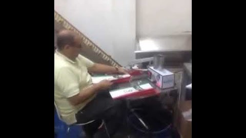 VIDEO OF CUSTOMER USING WOJIN SEMI AUTOMATIC COFFE VALVE APPLICATOR VM01