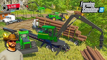 🔴LIVE 🔴I Start A $1,000,000 Logging Company With You! | Farming Simulator 22