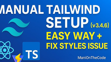 Setup Tailwind CSS Manually (Specific Version) with React + Vite + TypeScript | Easy Way (తెలుగులో)