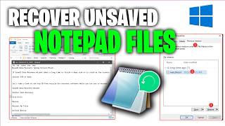 How To Recover Unsaved Notepad Files in Windows 11 | Recover Lost Notepad Text