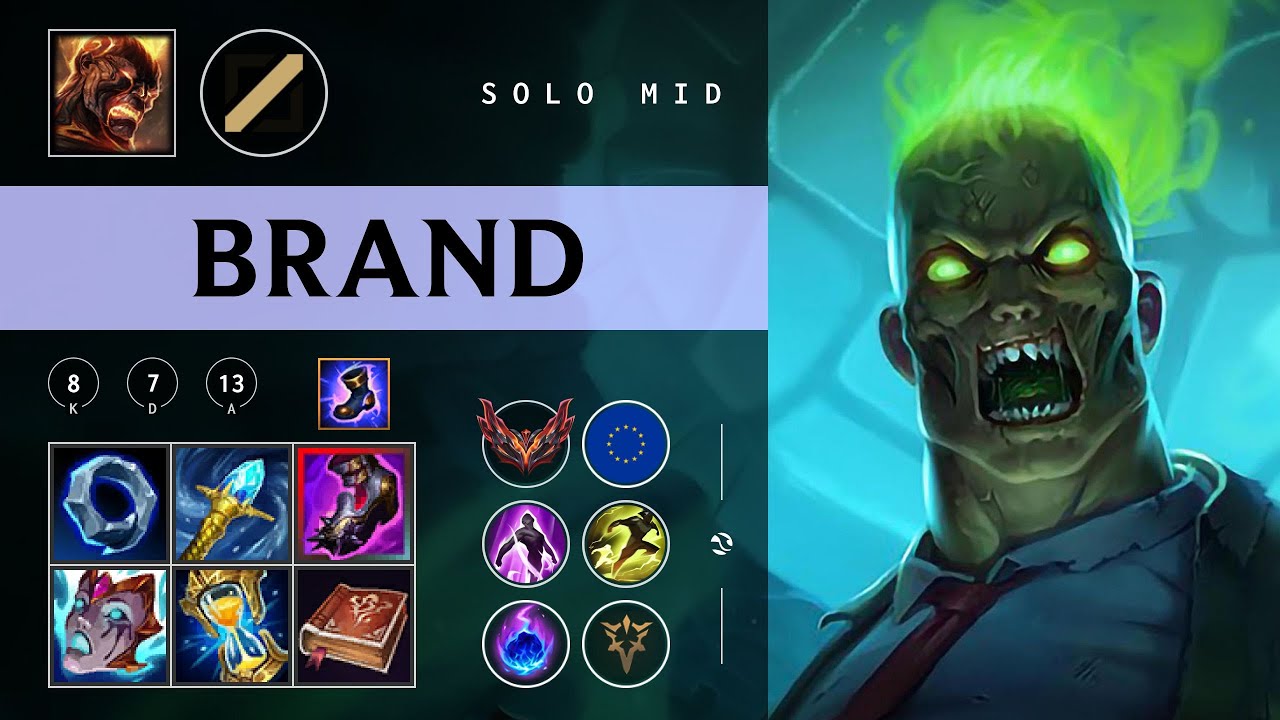 Brand Mid vs Ahri - EUW Grandmaster Patch 26.01