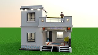 25 by 30 Home Design Idea , 750 sqft home Plan idea in 3d