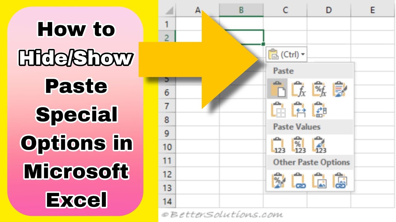 Paste Options Button is not Appearing in Microsoft Excel FIX