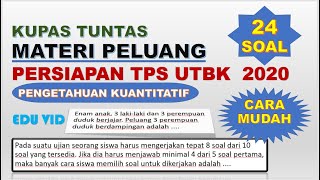 Soal Persiapan TPS UTBK 2020 - Materi PELUANG (TPS Pengetahuan Kuantitatif)