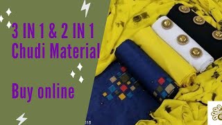 Trendy 2 in 1 & 3 in 1 Cotton Churidar Materials | Buy Online | ഒന്നെടുത്താൽ 3!!!