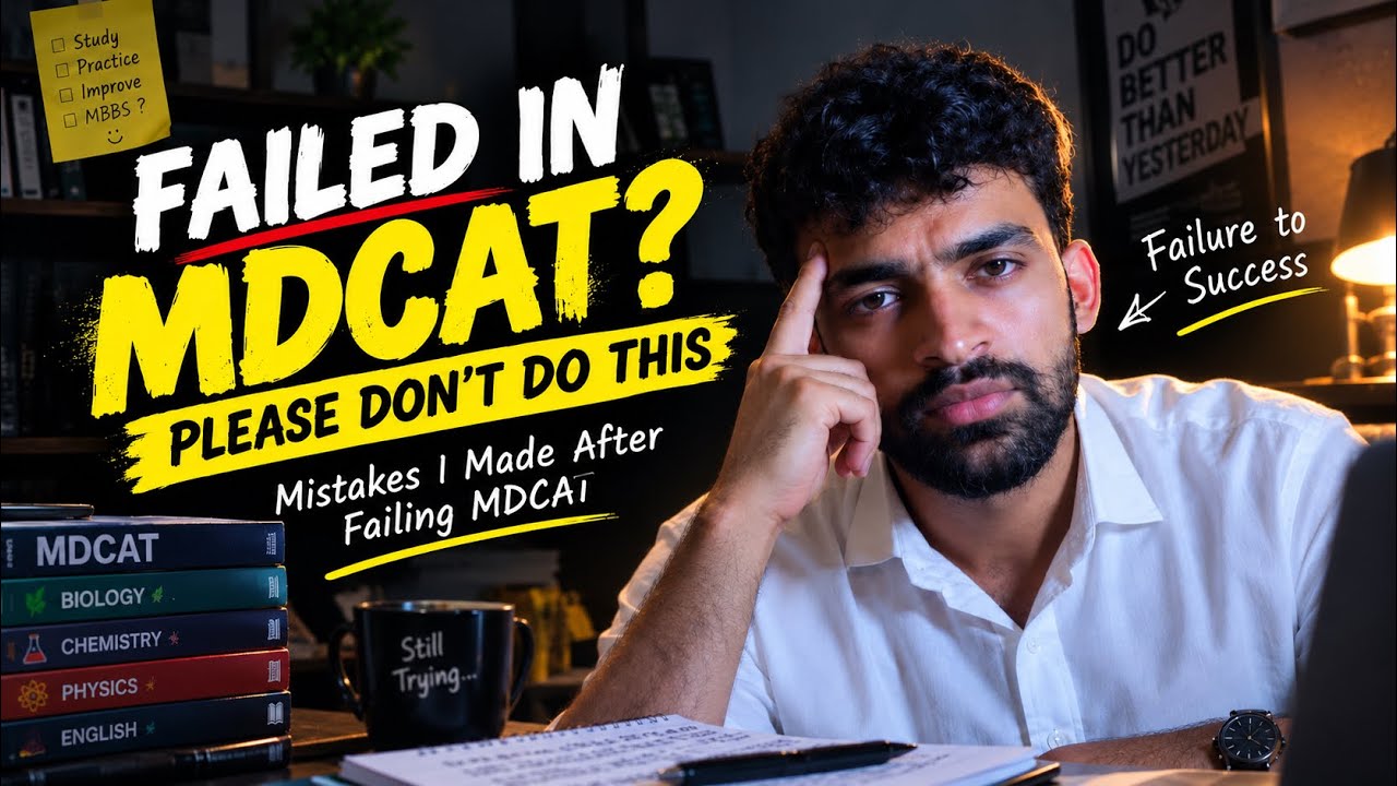 FAILED IN MDCAT? | PLEASE DON’T DO THIS | My Biggest Mistake After Failing MDCAT