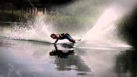 Slow Motion powerslide on the Obrien Format. wakeboarding Gnar productions JB ONeill