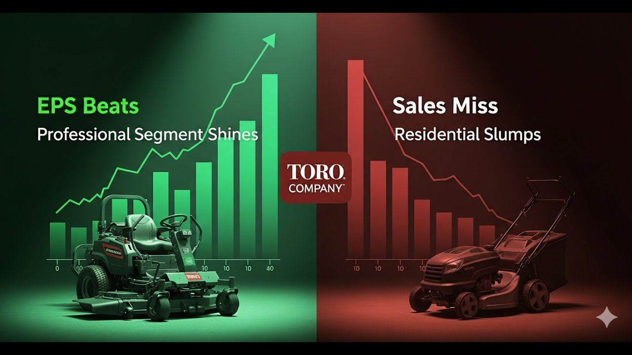 Toro Company (TTC) Q3 Earnings: EPS Beats, Sales Miss! | Pro Segment Shines as Residential Slumps