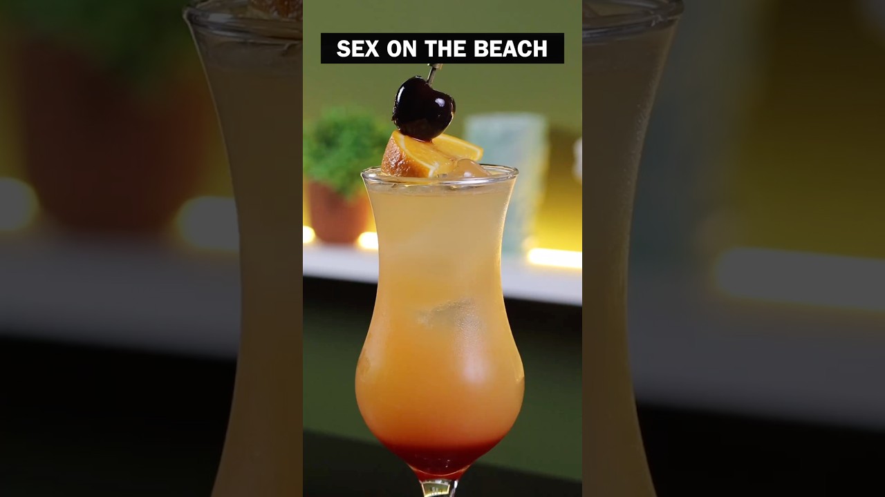 Sex on the Beach Receita do Emoji 🍹🍹 Com Vodka #coqueteis #drink #vodka a