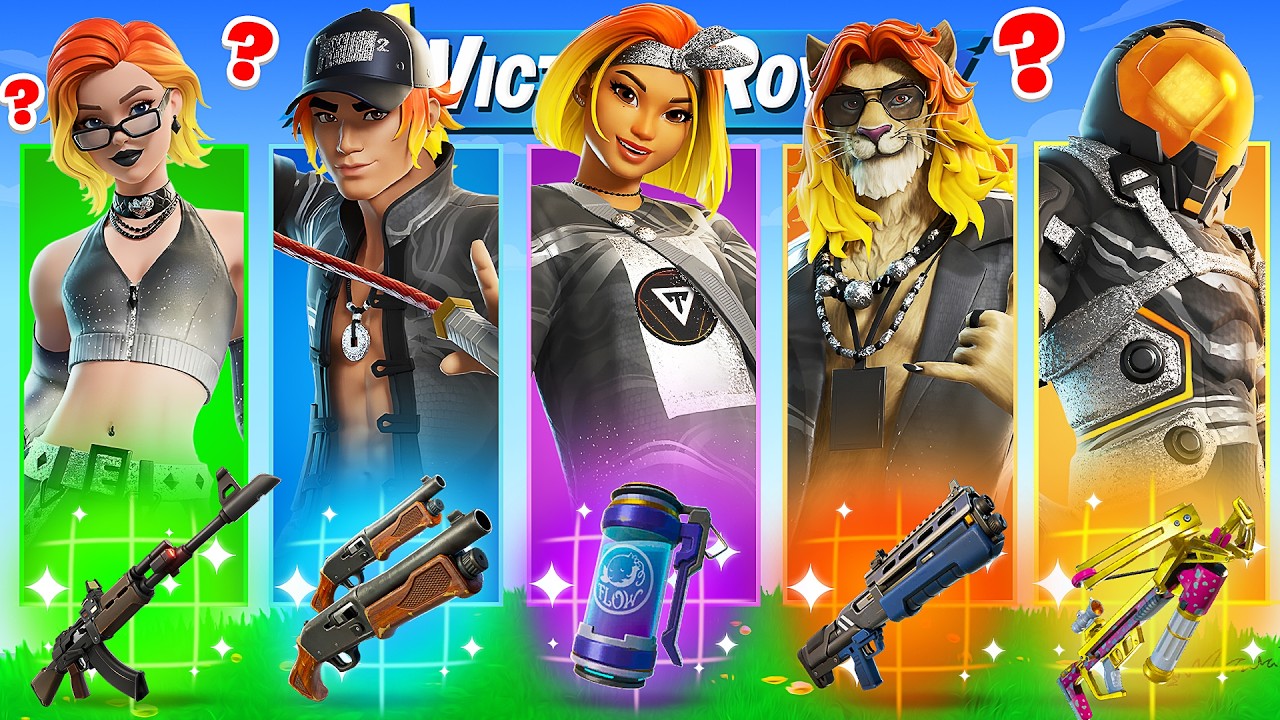 The *RANDOM* BLACK and WHITE BOSS Challenge in Fortnite!