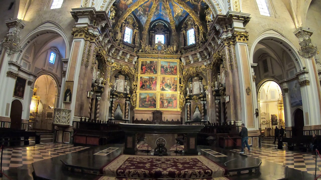 Cathedral Valencia with Holy Grail. GoPro 7 Black 4K