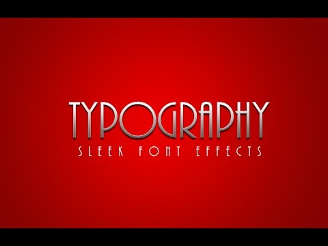 Photoshop Tutorial : Typography red Sleek Text Effects