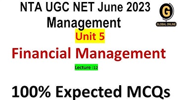 100% Expected MCQs | NTA UGC NET June 2023 | Management | Unit 5|