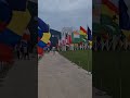 Flags of countries taking part in the qatar international art festival