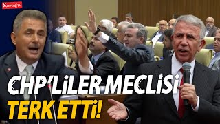 AKP'li Murat Köse Mansur Yavaş'ı hedef aldı! CHP'liler Meclisi terk etti!