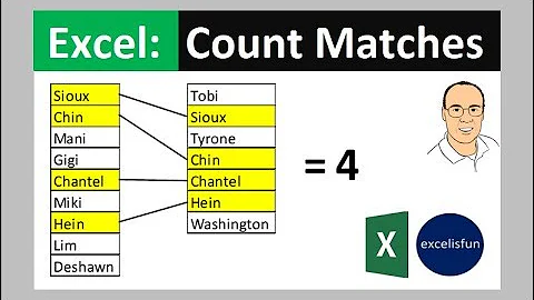 Excel Formula: Count Matches in Both Lists. Conditional Formatting to Format Matches. EMT 1613
